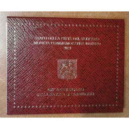 euroerme érme Eredeti tok 2 Euro Vatikán 2021 - Caravaggio születés...