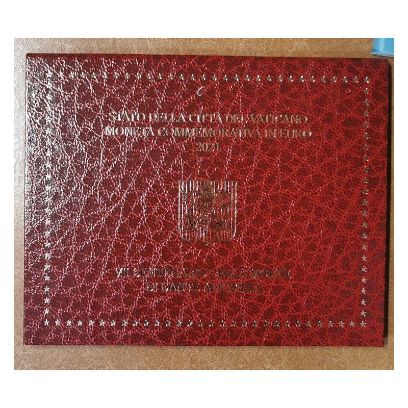 eurocoin eurocoins Cover for 2 Euro Vatican 2021 - Dante Alighieri