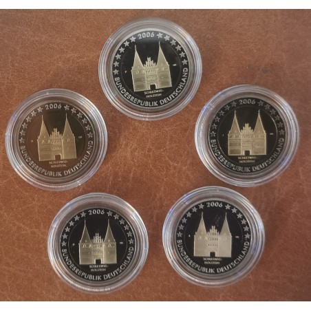 euroerme érme 2 Euro Németország 2006 \\"ADFGJ\\" Holstentor Lübeck...