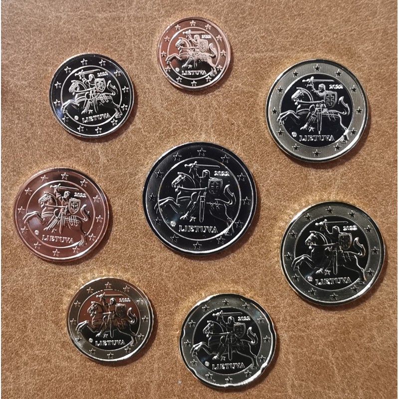 eurocoin eurocoins Lithuania 2022 set of 8 coins (UNC)