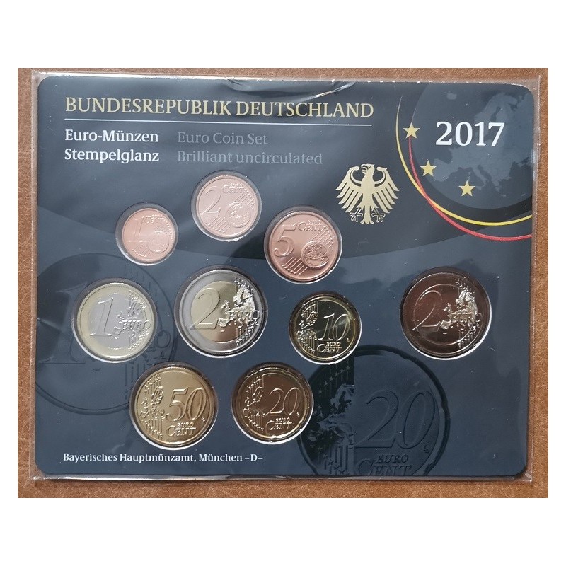 eurocoin eurocoins Germany 2017 \\"D\\" set of 9 eurocoins (BU)