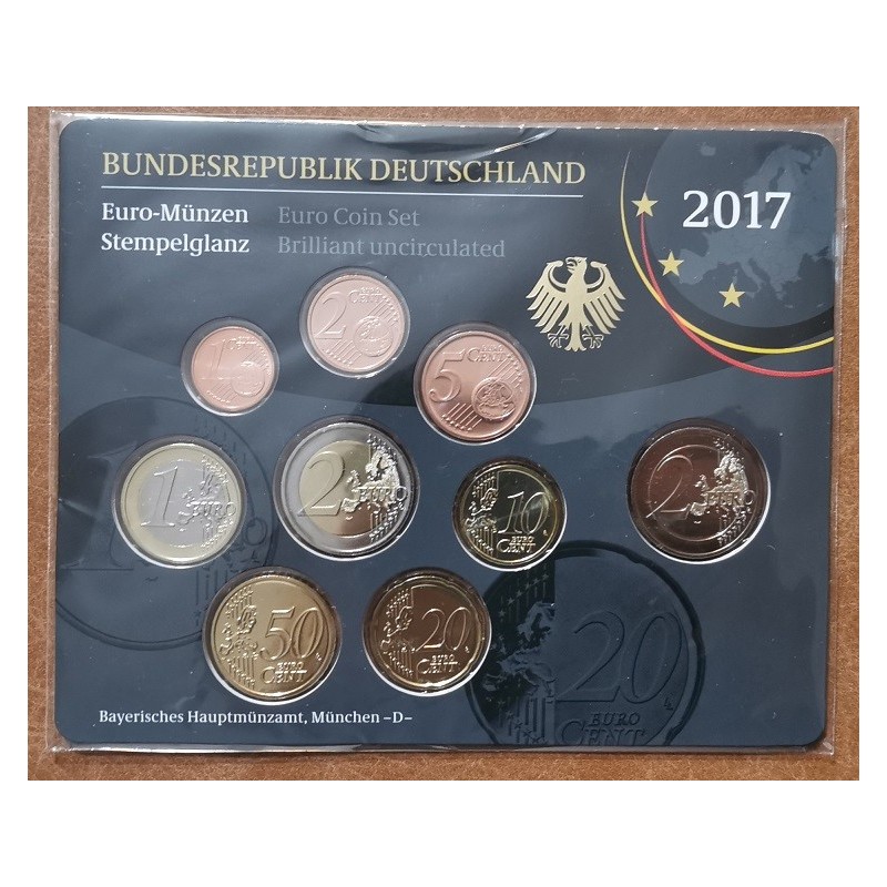 euroerme érme Németország 2017 \\"D\\" - 9 részes forgalmi sor (BU)