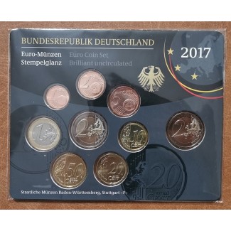 eurocoin eurocoins Germany 2017 \\"F\\" set of 9 eurocoins (BU)