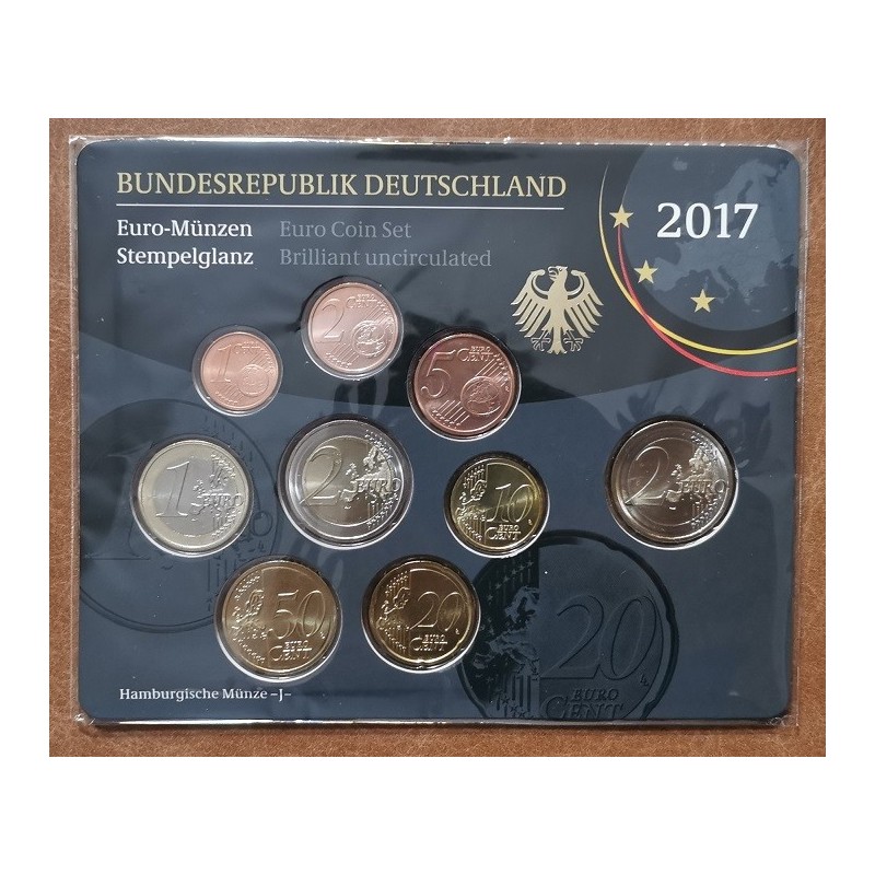 eurocoin eurocoins Germany 2017 \\"J\\" set of 9 eurocoins (BU)