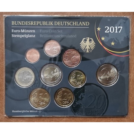 eurocoin eurocoins Germany 2017 \\"J\\" set of 9 eurocoins (BU)