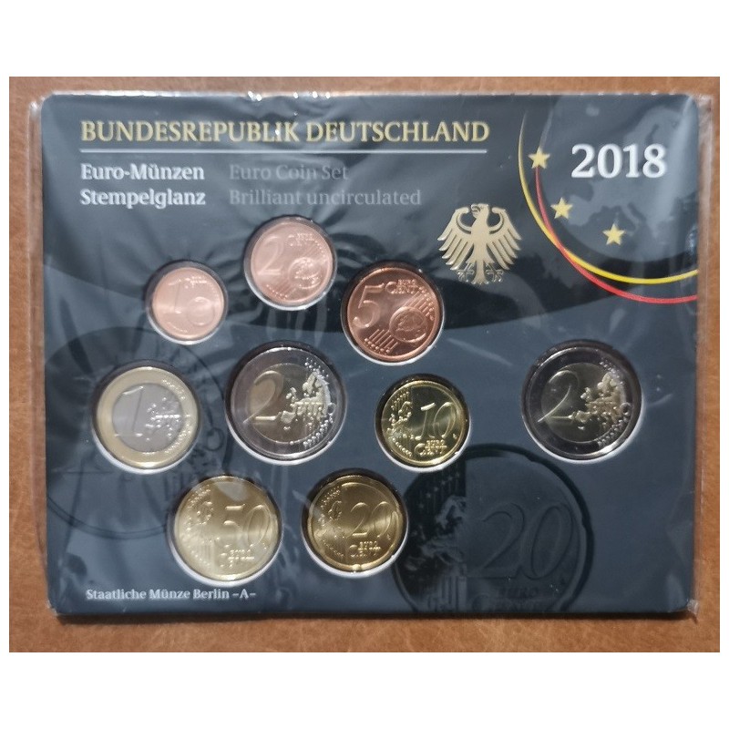 eurocoin eurocoins Germany 2018 \\"A\\" set of 9 eurocoins (BU)