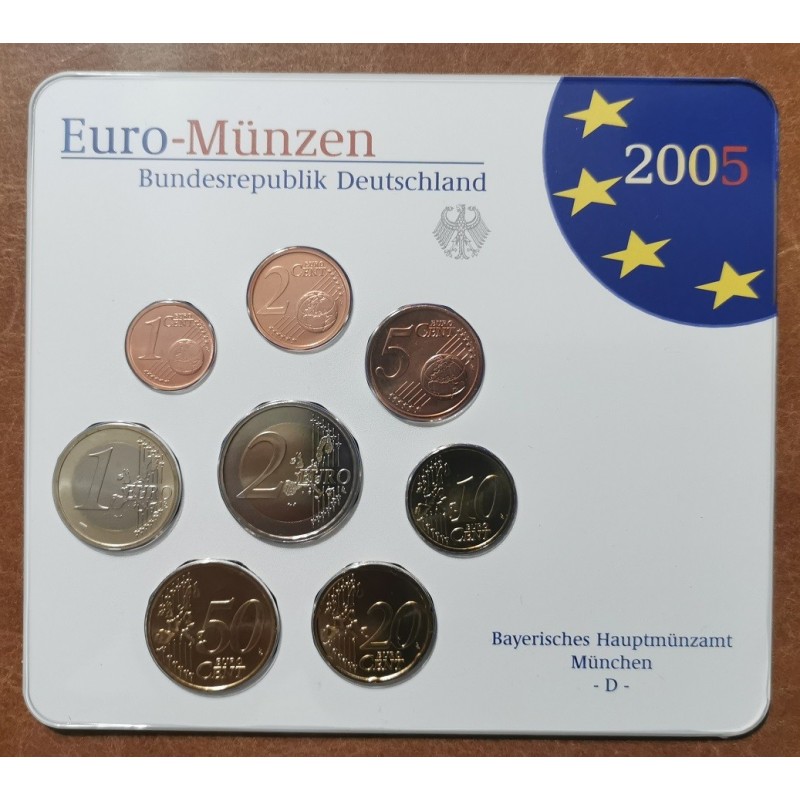 eurocoin eurocoins Germany 2005 \\"D\\" set of 8 eurocoins (BU)
