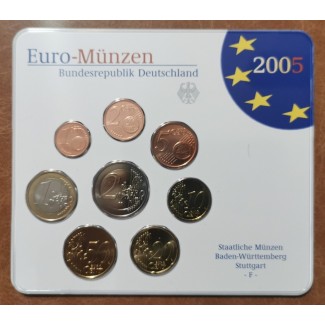 eurocoin eurocoins Germany 2005 \\"F\\" set of 8 eurocoins (BU)