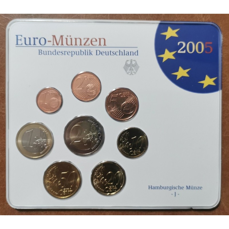 eurocoin eurocoins Germany 2005 \\"J\\" set of 8 eurocoins (BU)