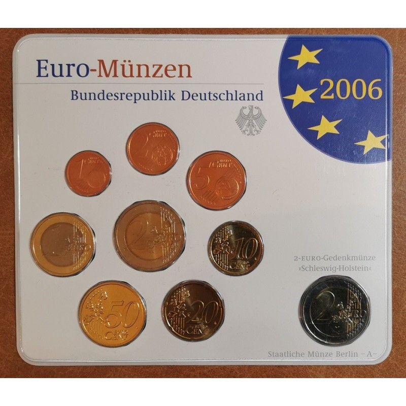 eurocoin eurocoins Germany 2006 \\"A\\" set of 9 eurocoins (BU)
