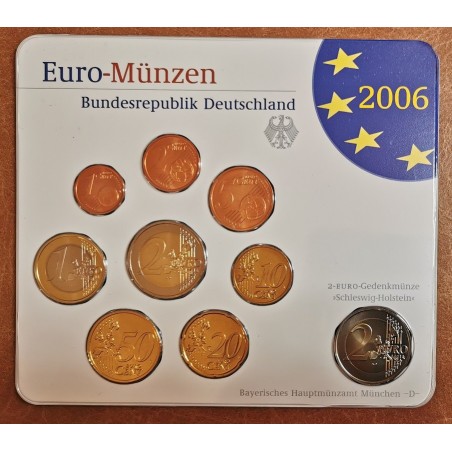 eurocoin eurocoins Germany 2006 \\"D\\" set of 9 eurocoins (BU)