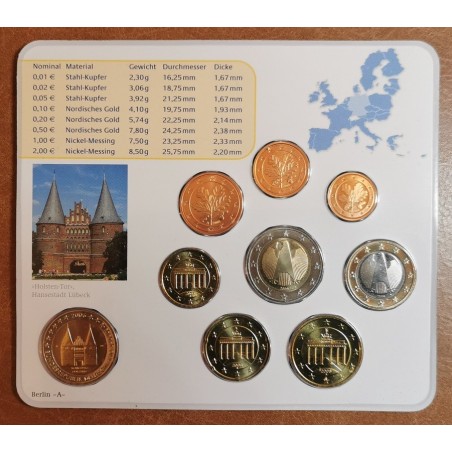 eurocoin eurocoins Germany 2006 \\"F\\" set of 9 eurocoins (BU)