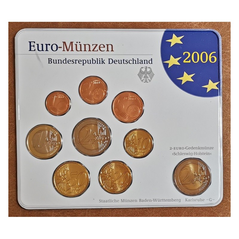 euroerme érme Németország 2006 \\"G\\" - 9 részes forgalmi sor (BU)