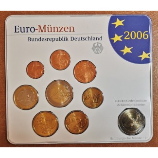 eurocoin eurocoins Germany 2006 \\"J\\" set of 9 eurocoins (BU)