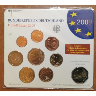 Euromince mince Nemecko 2009 \\"D\\" sada 9 euromincí (BU)