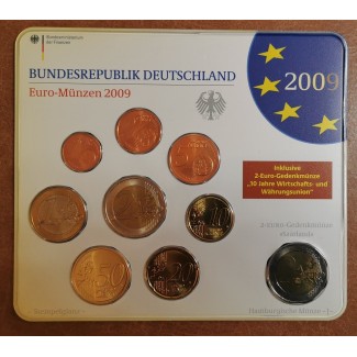 Euromince mince Nemecko 2009 \\"J\\" sada 9 euromincí (BU)