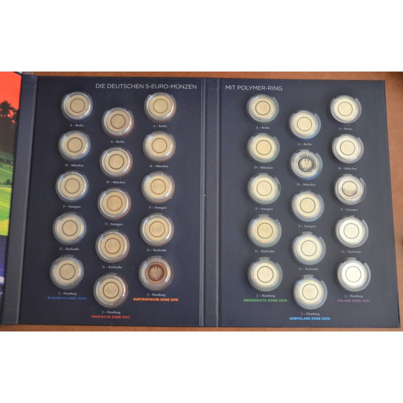 eurocoin eurocoins 30x 5 Euro Germany 2016-2021 \\"ADFGJ\\" Planet ...