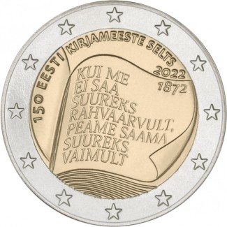 Euromince mince 2 Euro Estónsko 2022 - Spoločnosť estónskych literá...