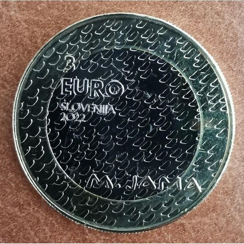 Euromince mince 3 Euro Slovinsko 2022 - Matija Jama (UNC)