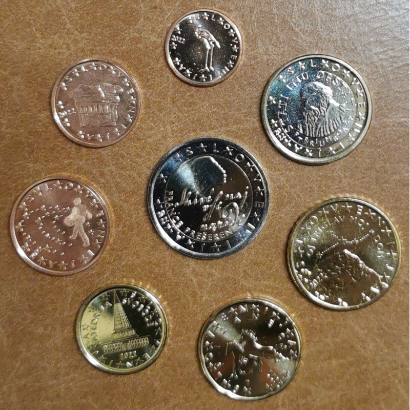 Euromince mince Slovinsko 2022 sada 8 mincí (UNC)