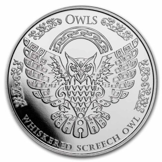 5 dollars Tokelau 2022 - Whiskered Screech Owl (1 oz. Ag)