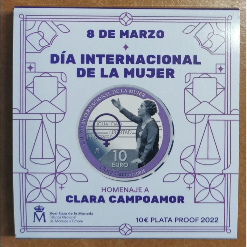 eurocoin eurocoins 10 Euro Spain 2022 - International women's day (...