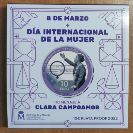 eurocoin eurocoins 10 Euro Spain 2022 - International women's day (...