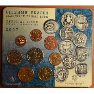 Euromince mince Grécko 2007 sada mincí (BU)