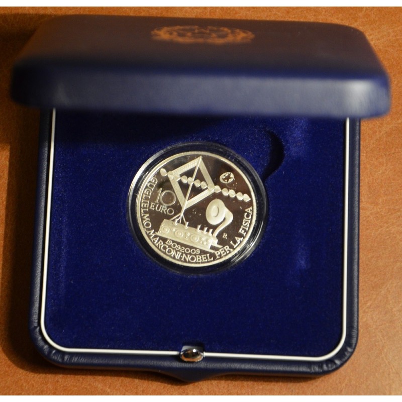 Euromince mince 10 Euro Taliansko 2009 - Guglielmo Marconi (Proof)