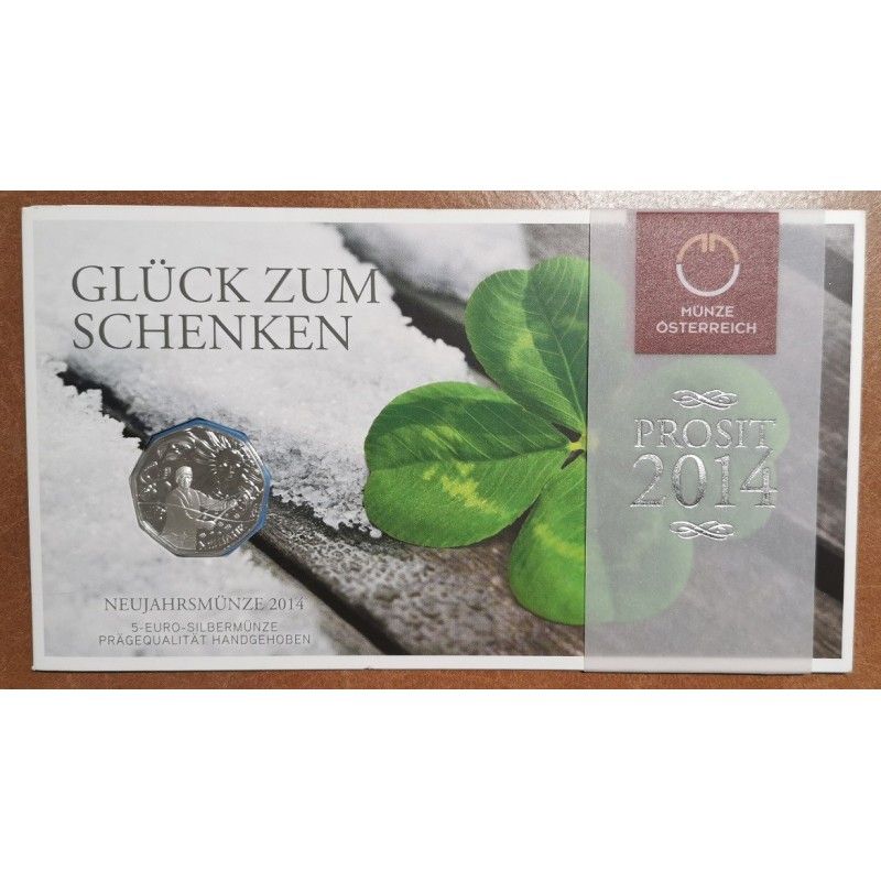 eurocoin eurocoins 5 Euro Austria 2014 Gift of luck (BU)