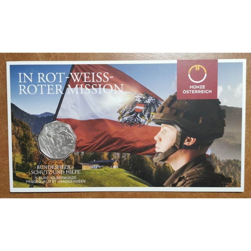eurocoin eurocoins 5 Euro Austria 2015 Austrian armed forces (BU)