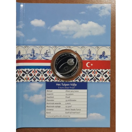 eurocoin eurocoins 5 Euro Netherlands 2012 - Tulip (Proof card)