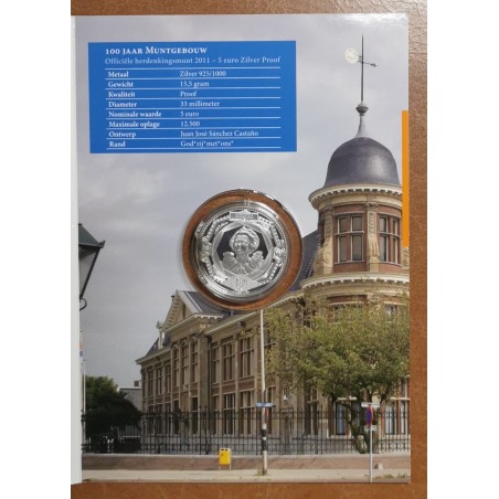 Euromince mince 5 Euro Holandsko 2011 - Mincovňa (Proof karta)