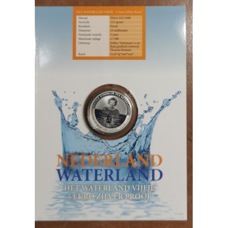 eurocoin eurocoins 5 Euro Netherlands 2010 - Water land (Proof card)