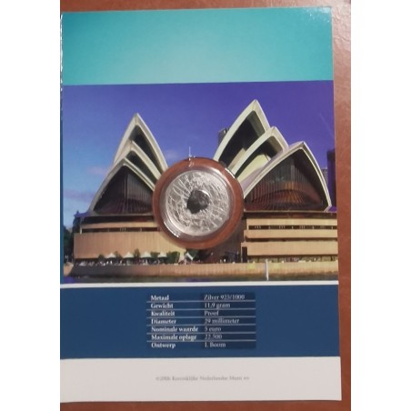 eurocoin eurocoins 5 Euro Netherlands 2006 - Australia (Proof card)