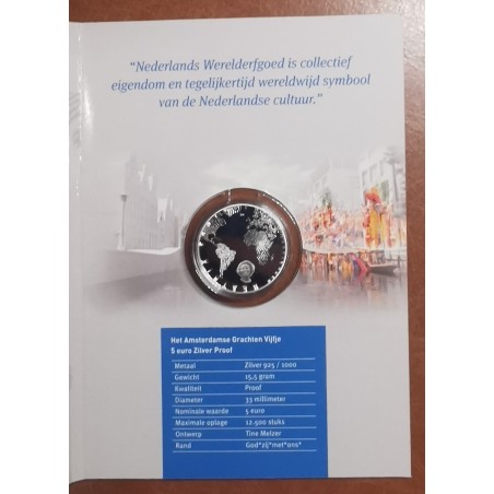 Euromince mince 5 Euro Holandsko 2012 - Grachtengordel (Proof karta)