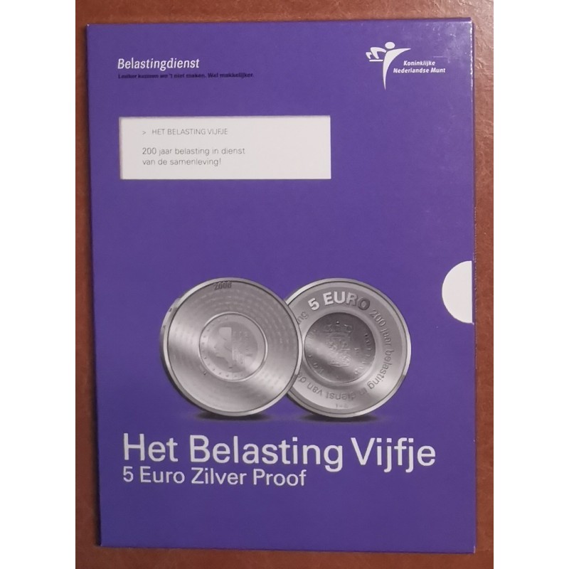 eurocoin eurocoins 5 Euro Netherlands 2006 - 200 years of tax (Proo...