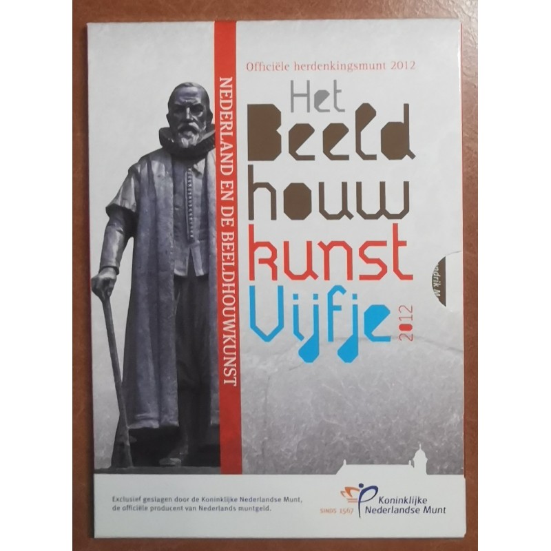 Euromince mince 5 Euro Holandsko 2012 - Sochárstvo (Proof karta)