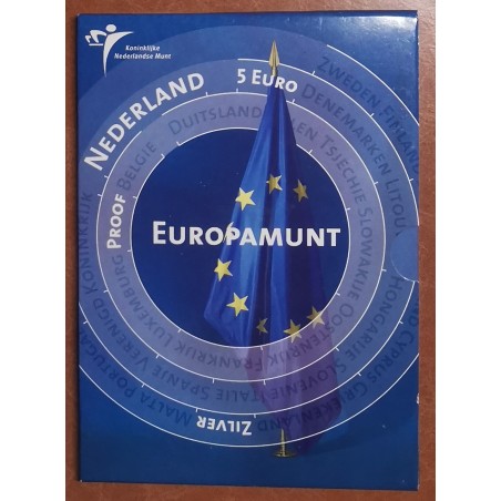 Euromince mince 5 Euro Holandsko 2004 - Rozšírenie EU (Proof karta)