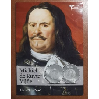 euroerme érme 5 Euro Hollandia 2007 - de Ruyter (Proof kártya)
