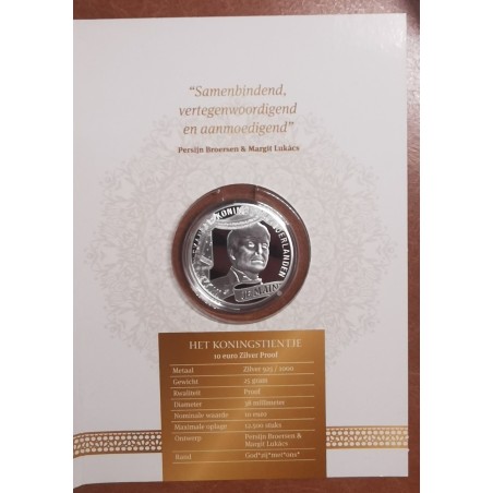 euroerme érme 10 Euro Hollandia 2013 Koning tietje (Proof)