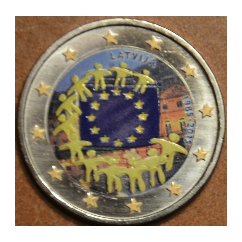 euroerme érme 2 Euro Lettország 2015 - Az európai lobogó 30 éve III...