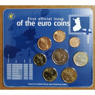 Finland 1999-2001 set of 8 eurocoins (UNC)