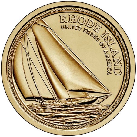 eurocoin eurocoins 1 dollar USA 2022 Rhode Island \\"D\\" (UNC)