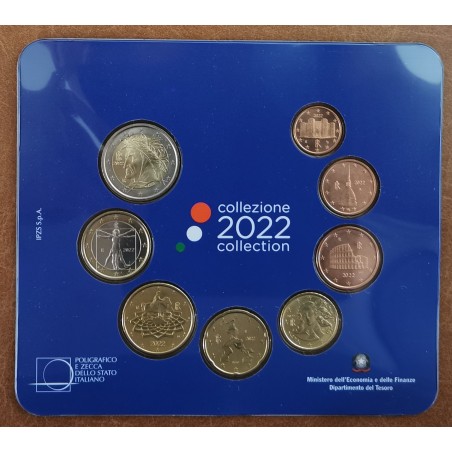 eurocoin eurocoins Italy 2022 set of 8 coins (BU)