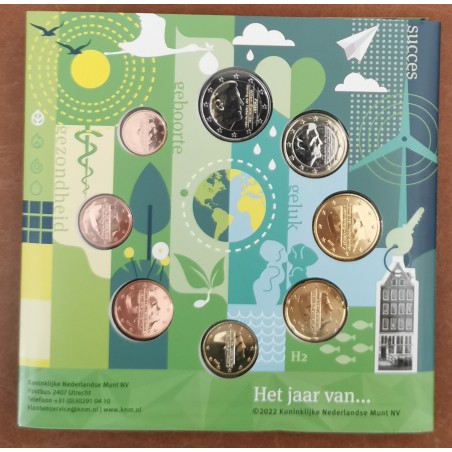 Euromince mince Holandsko 2022 sada 8 mincí (BU)
