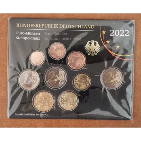 Euromince mince Nemecko 2022 \\"A\\" sada 9 mincí (BU)