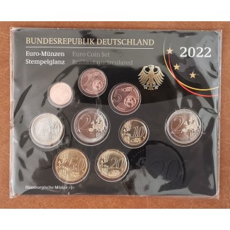 Euromince mince Nemecko 2022 \\"J\\" sada 9 mincí (BU)