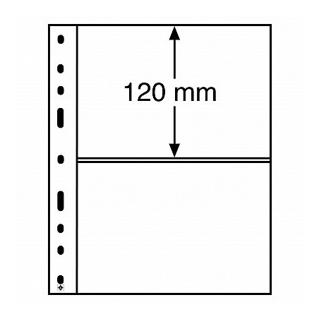 Euromince mince Leuchtturm OPTIMA 2C listy, 2 x 120 mm, číre (10 ks)