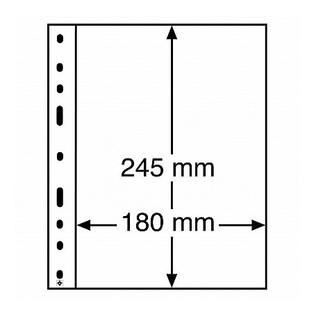 Euromince mince Leuchtturm OPTIMA 1C listy, 180 x 245 mm, číre (10 ks)